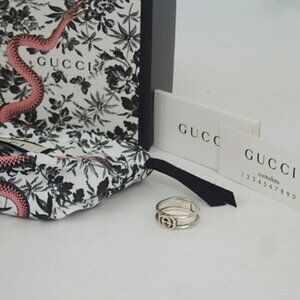 Authentic GUCCI Interlocking G ring 925 [Used]